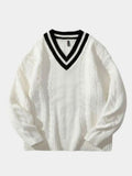Pull col V minimaliste Cross & Crown